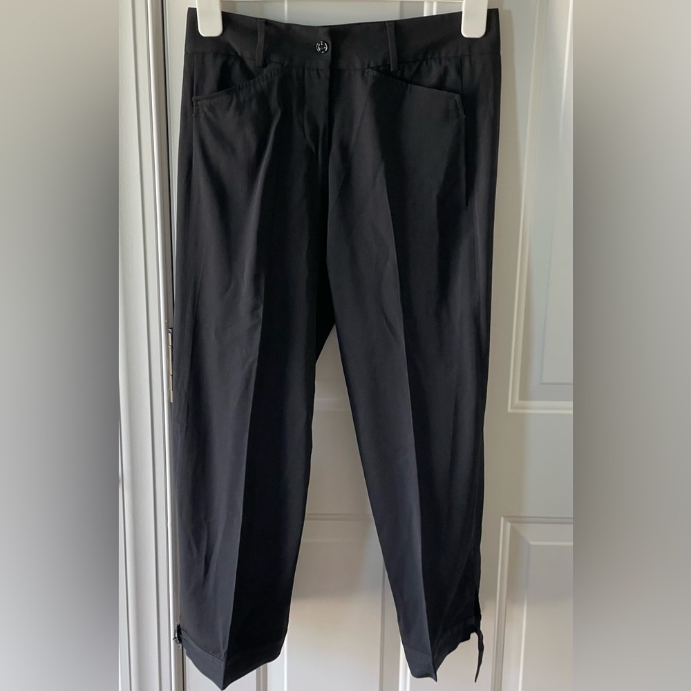 Maritha Francois Girbaud Black Buckle Cuff Trousers – Size 26